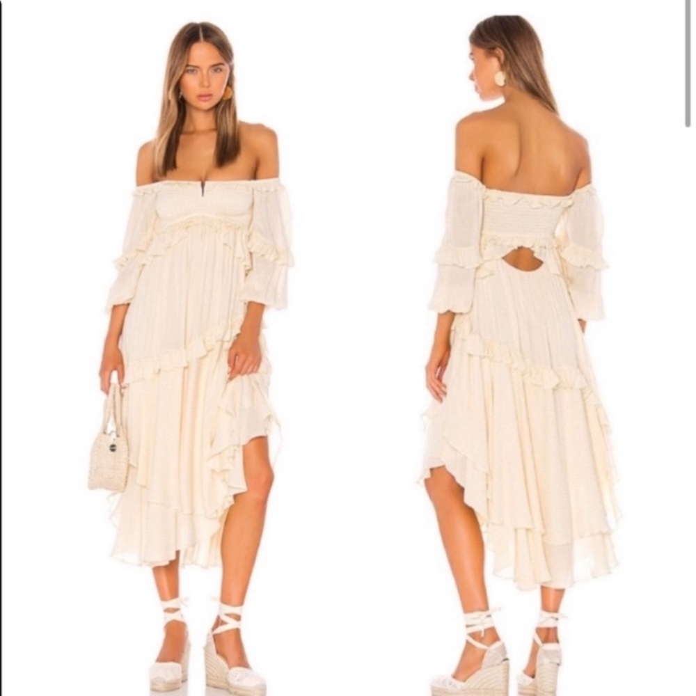 ๐โจ SPELL Clementine Cream Off-Shoulder Dress - Picture 8 of 8